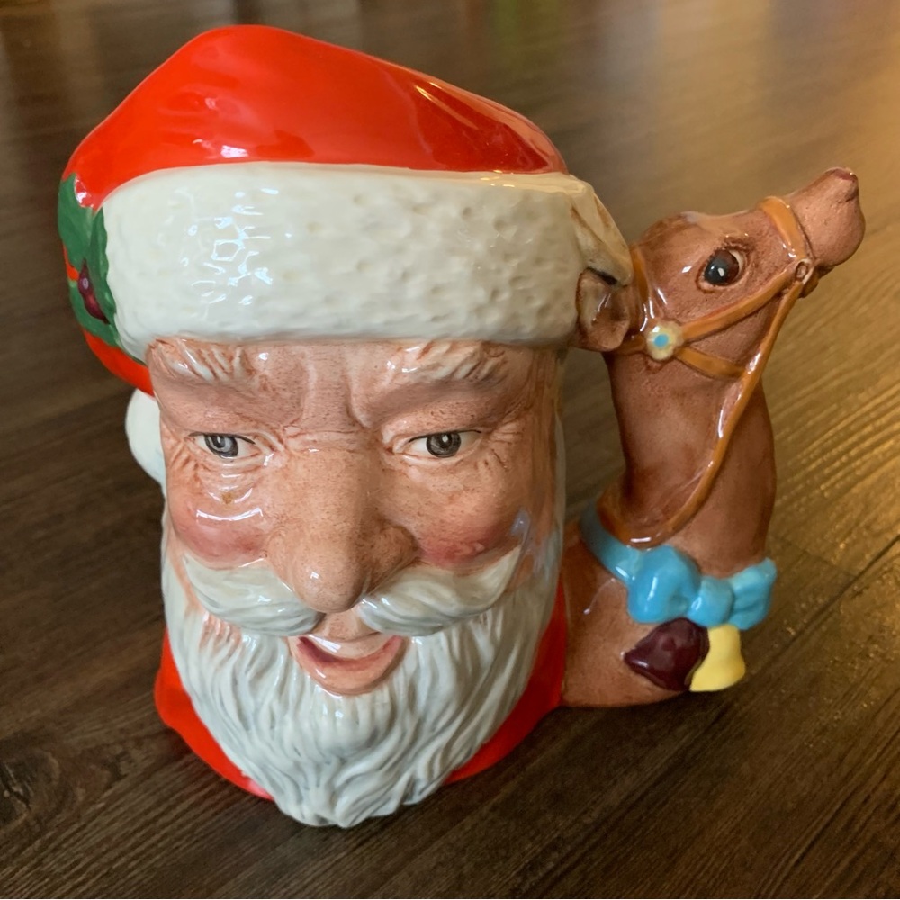 Royal Doulton Santa Toby Mug with Reindeer Handle D6675
